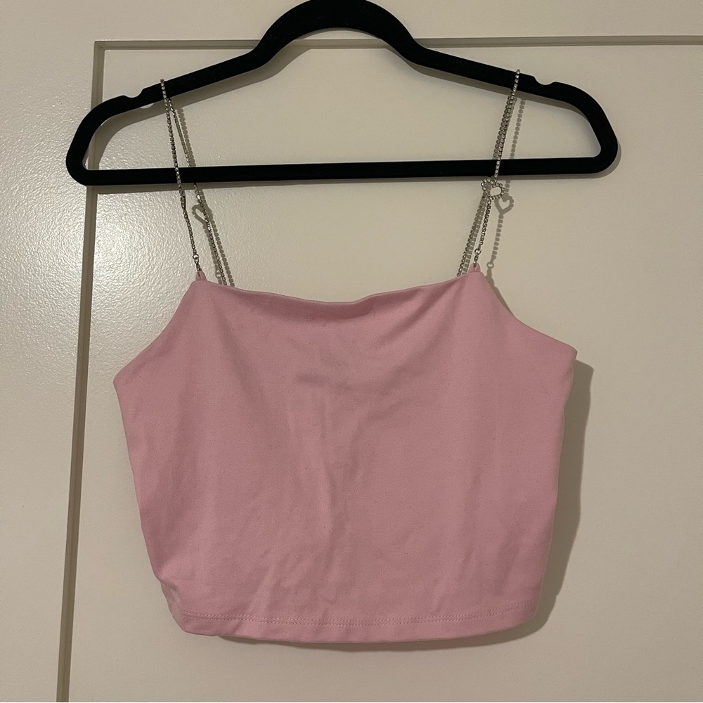 Diamond strap pink F21 tank